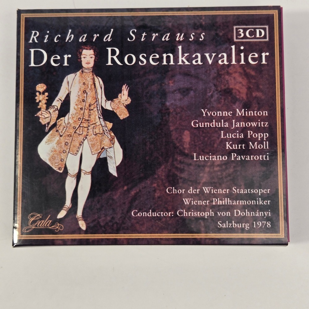 Richard Strauss Der Rosenkavalier 3CD Gala Pavarotti Janowitz Salzburg 1978